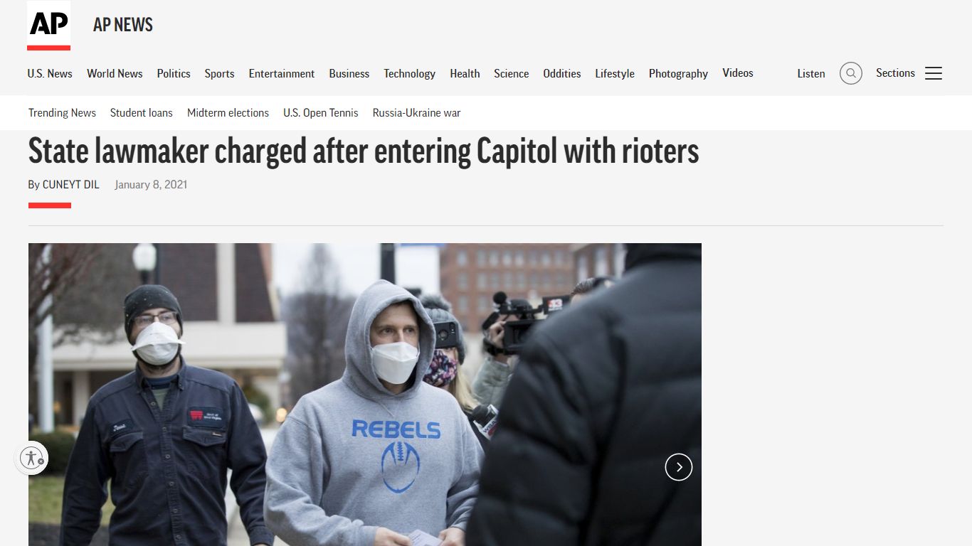 State lawmaker charged after entering Capitol with rioters